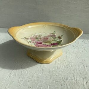Staffordshire Old Foley James Kent Ltd. Floral Pedestal Candy Compote Trinket